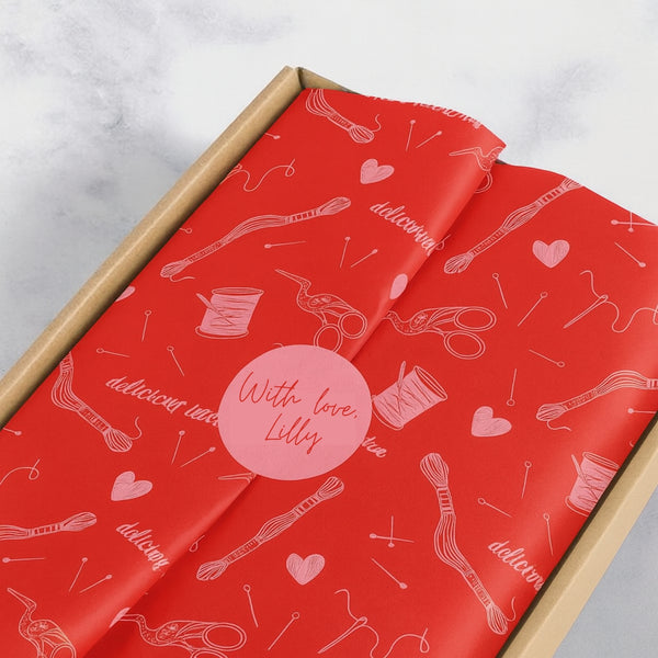 Patterned Tissue Paper Red Custom Printed Tissue Paper Australia - Full Colour, Acid Free, Eco ...